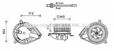 AVA QUALITY COOLING ms8627 -  Электродвигатель, вентиляция салона